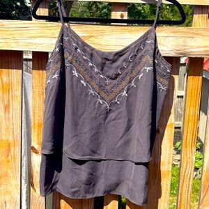 Chic gray camisole.